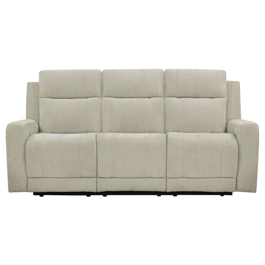 Kennett - Chenille Upholstered Power Reclining Sofa - Ivory