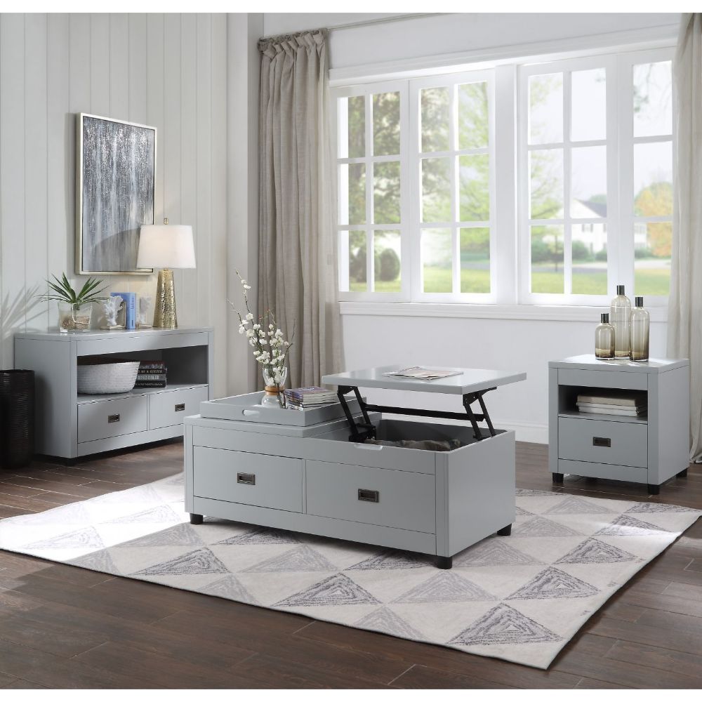 Eleanor - Coffee Table With Lift Top - Dove Gray