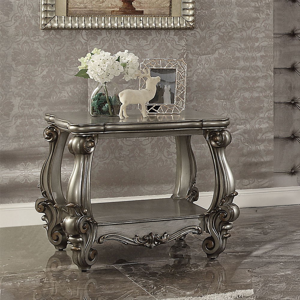 Versailles - End Table - Antique Platinum