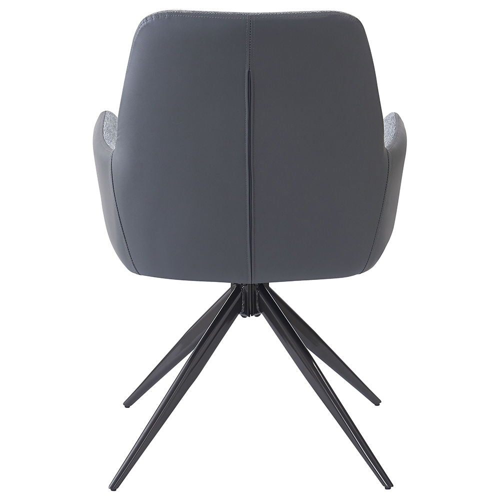 Hester - Arm Chair (Set of 2) - Gray Fabric