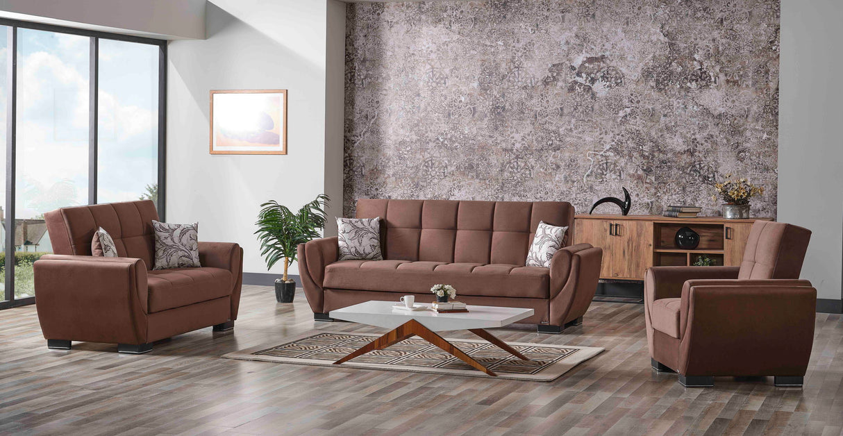 Ottomanson Armada Air - Upholstered Convertible Sofabed With Storage - Microfiber