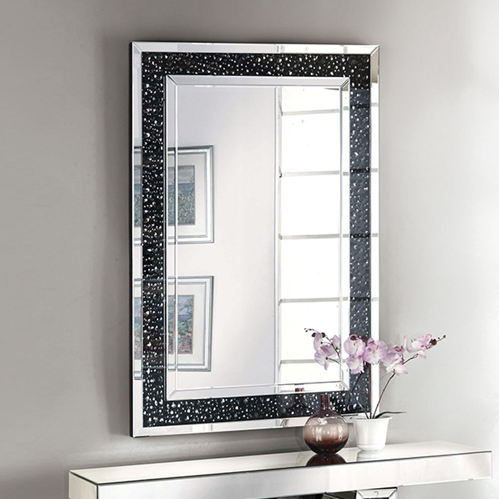 Nysa - 47" X 32" Accent Mirror - Mirrored & Faux Crystals