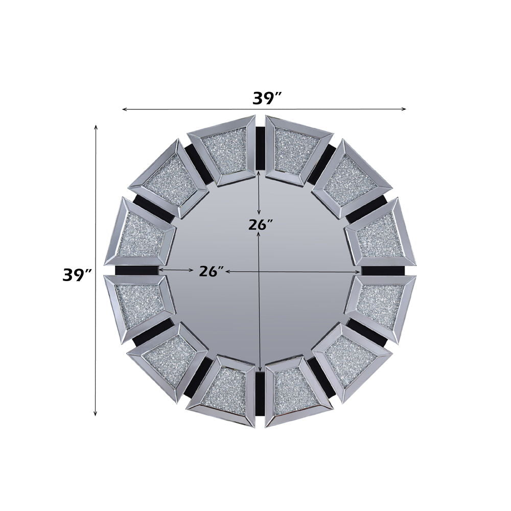 Noralie - Accent Mirror - Mirrored, Faux Diamonds