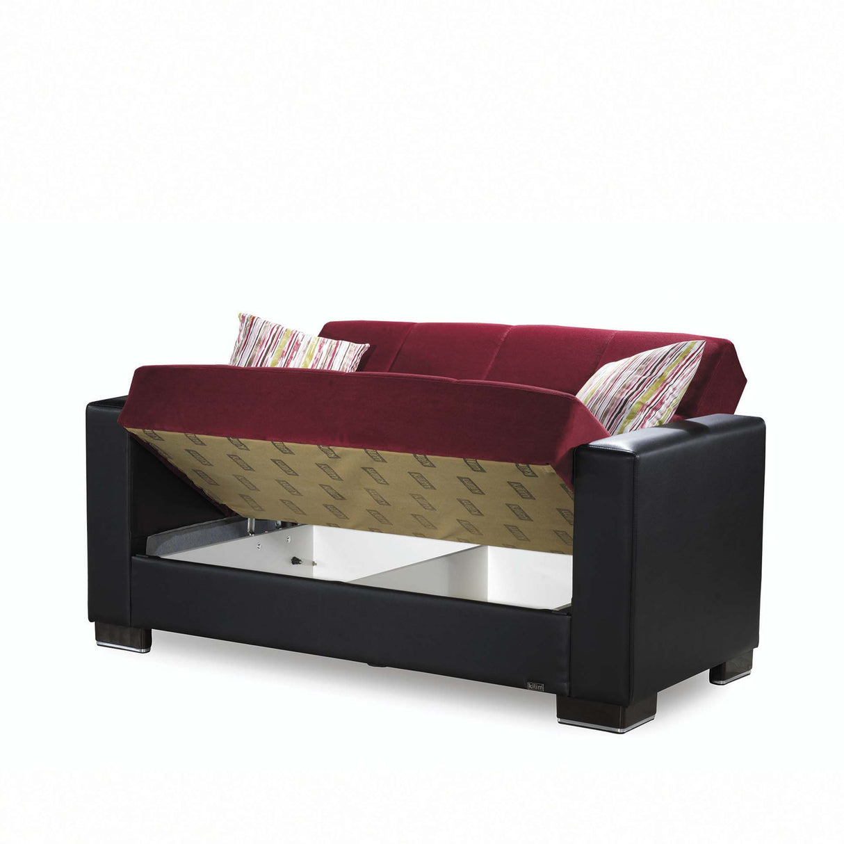 Ottomanson Armada - Upholstered Convertible Loveseat With Storage - Microfiber