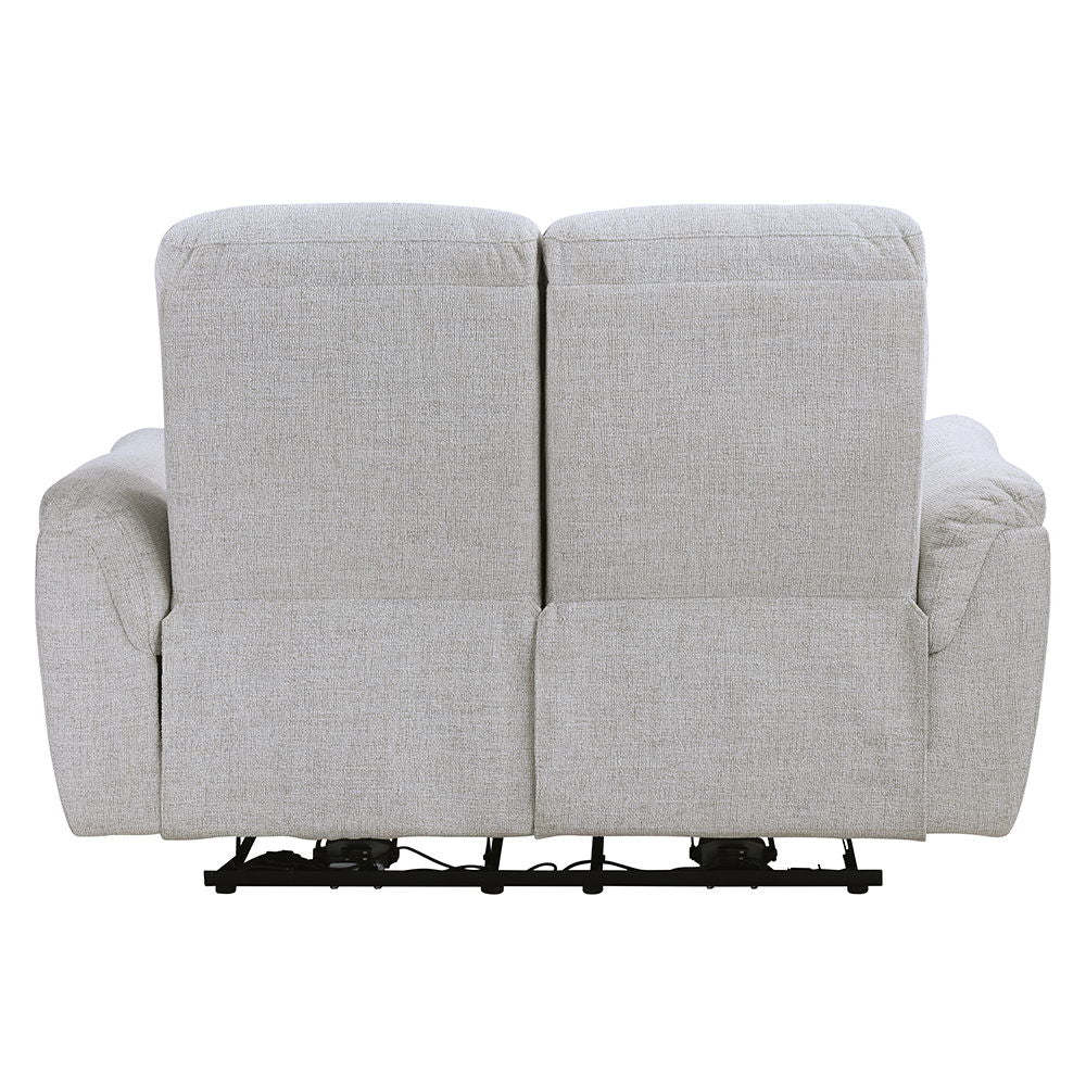 Eastre - Power Motion Loveseat With USB Port - Beige Chenille