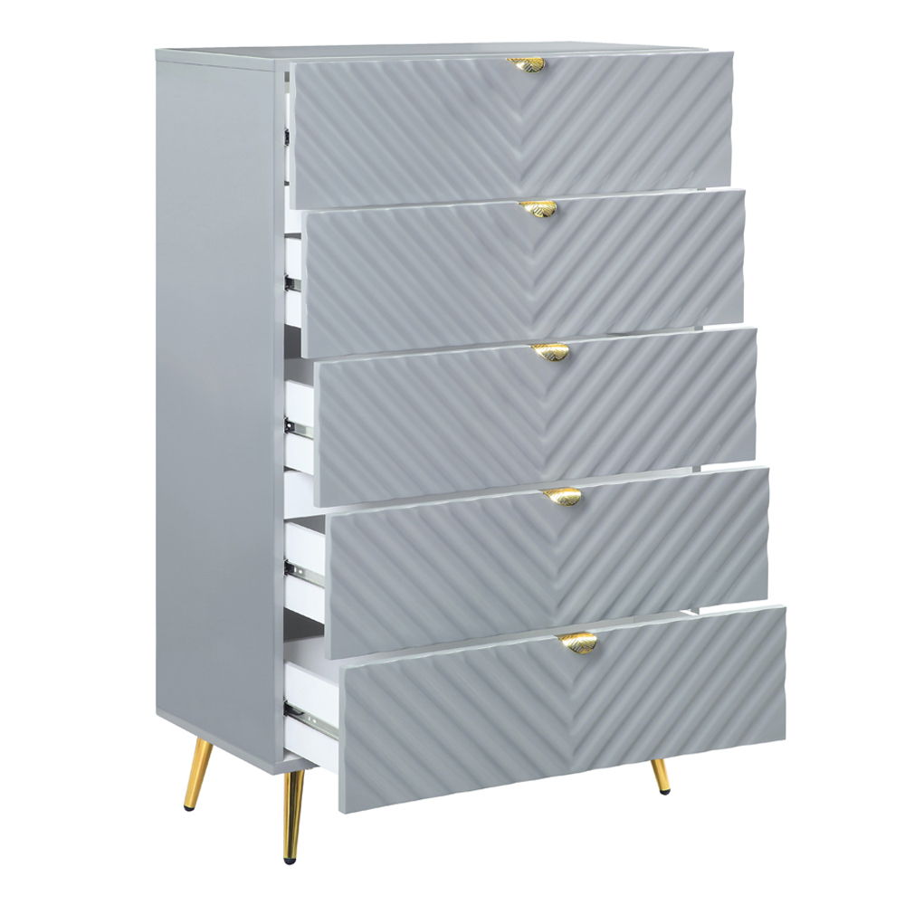 Gaines - Chest - Gray High Gloss