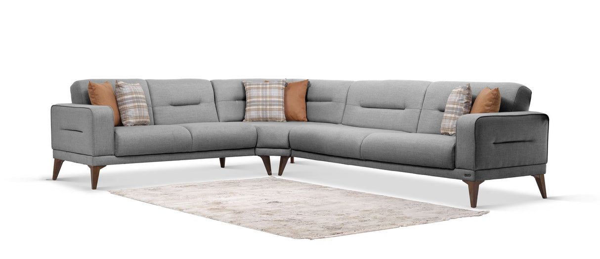 Ottomanson Vegas - Wedge Sectional - Gray