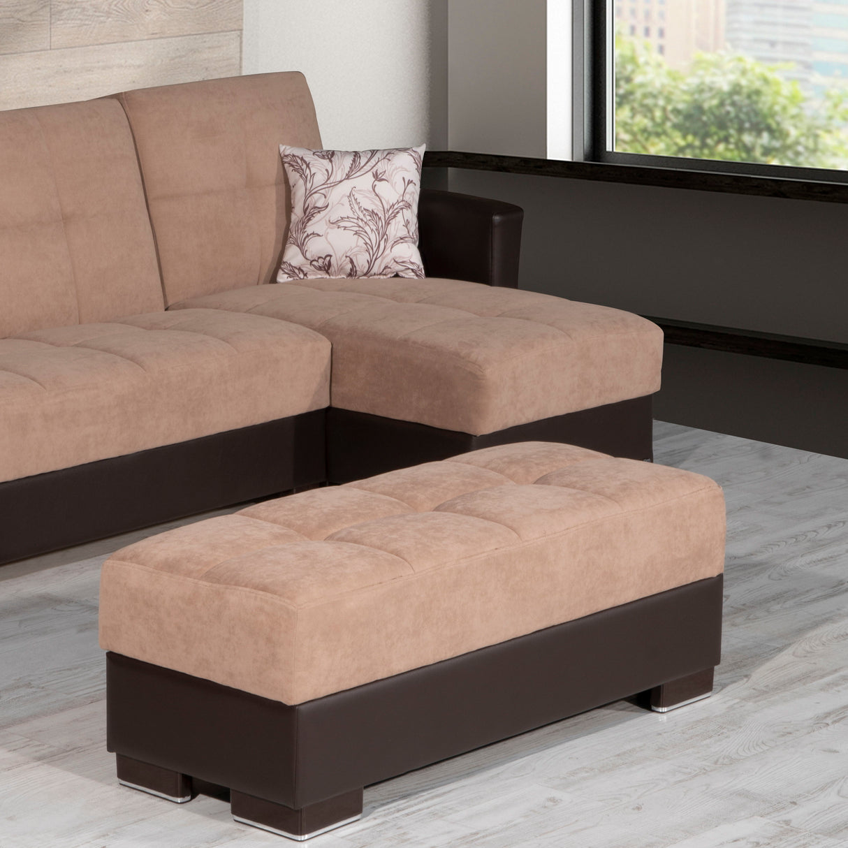 Ottomanson Armada - Upholstered Ottoman With Storage - Chenille