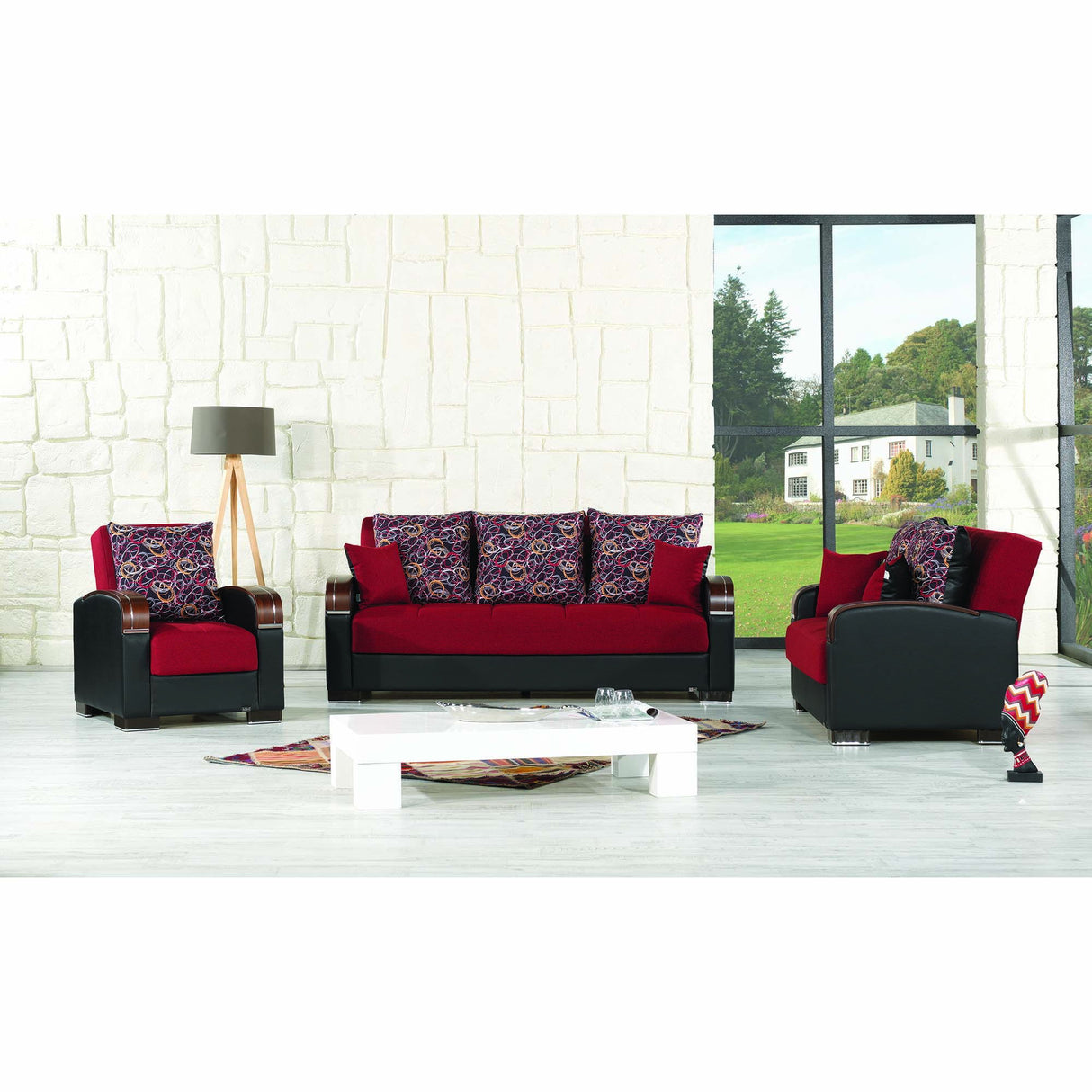 Ottomanson Mobimax - Upholstered Convertible Loveseat With Storage