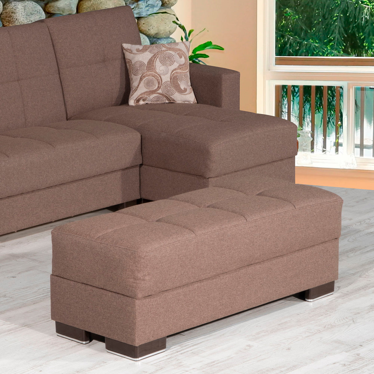 Ottomanson Armada - Upholstered Ottoman With Storage - Polyester