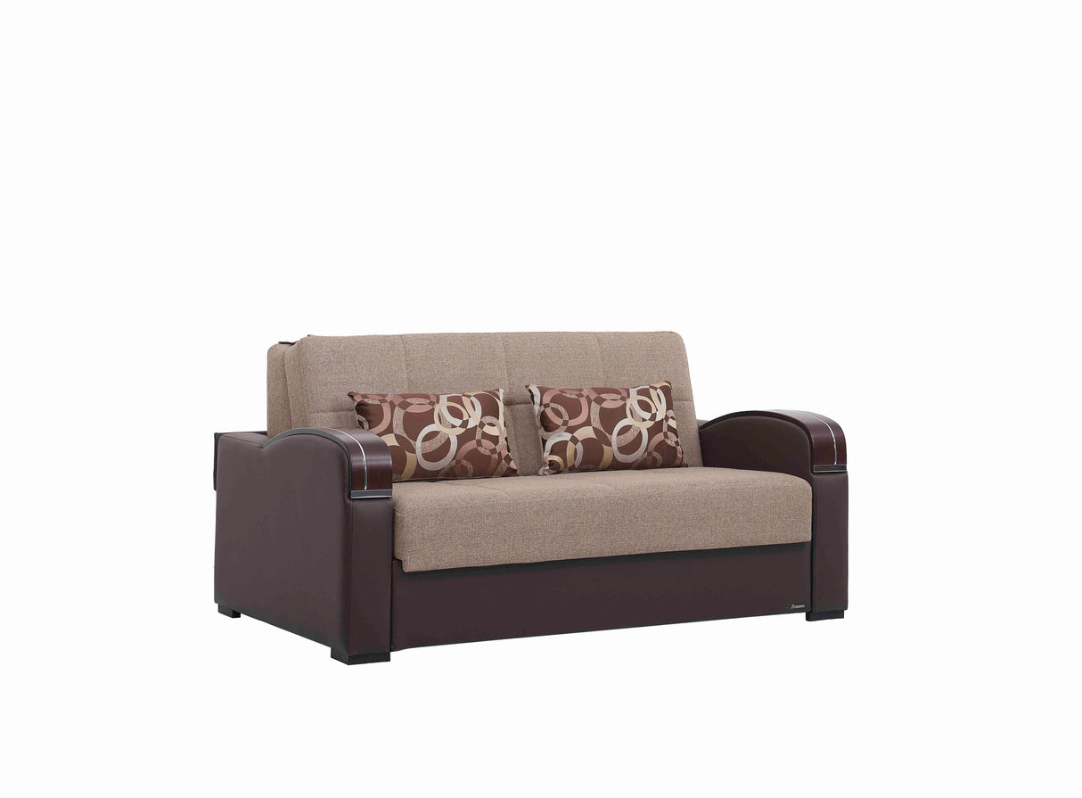 Ottomanson Sleep Plus - Upholstered Convertible Loveseat With Storage