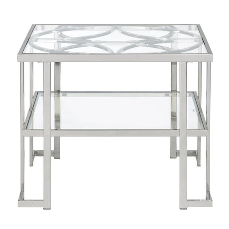 Kalan - End Table - Glass & Silver