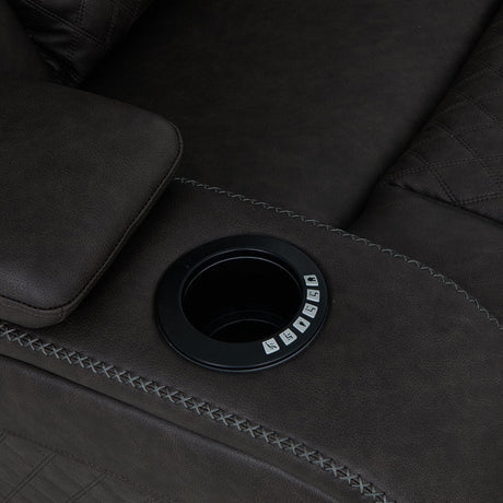 Wendell - Power Motion Recliner With Storage, USB & LED - Dark Gray