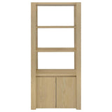 Laurelton - 3-Shelf Media Tower Tall Pier Cabinet - Light Oak