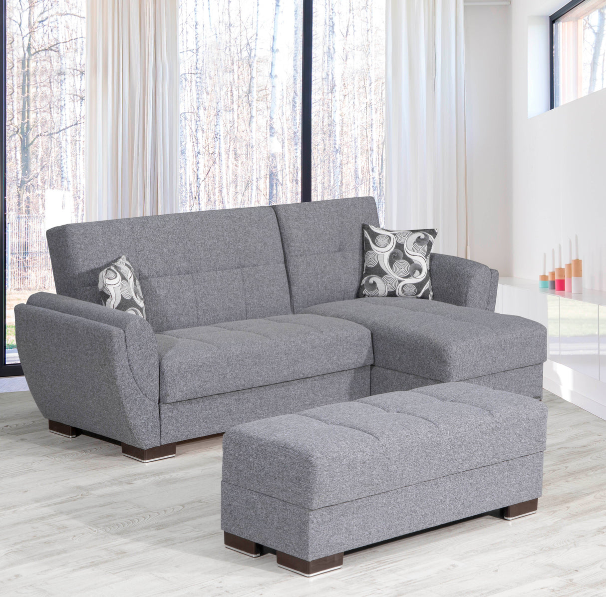 Ottomanson Armada Air - Upholstered Ottoman With Storage - Polyester