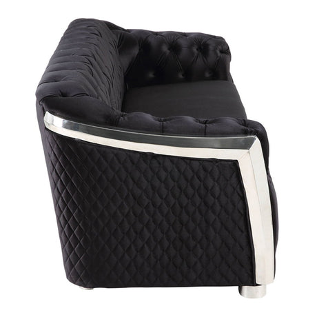 Pyroden - Chair - Black Velvet & Chrome