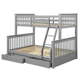 Haley II - Twin Over Full Bunk Bed With Storage - Gray
