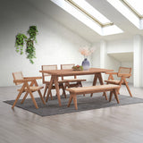 Velentina - Bench - Rattan & Natural