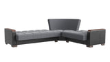 Ottomanson Armada X - Upholstered Convertible Wood Trimmed Sectional With Storage