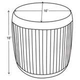 Tovar - Round Upholstered Ottoman - Mauve