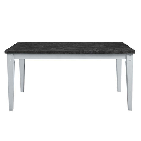 Lanton - Dining Table - Natural Marble & Antique White