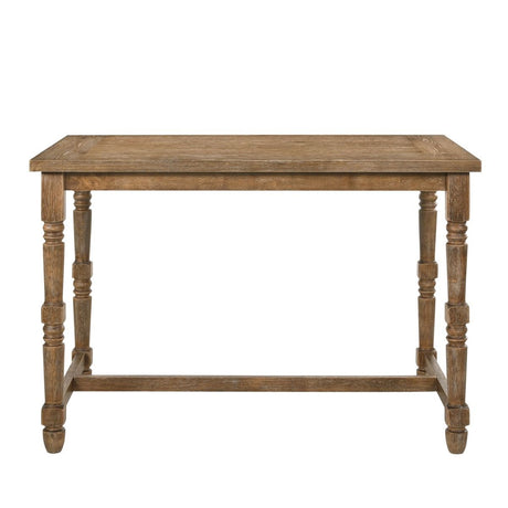 Farsiris - Counter Height Table - Weathered Oak