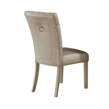 Voeville II - Side Chair (Set of 2) - Platinum Pu & Platinum
