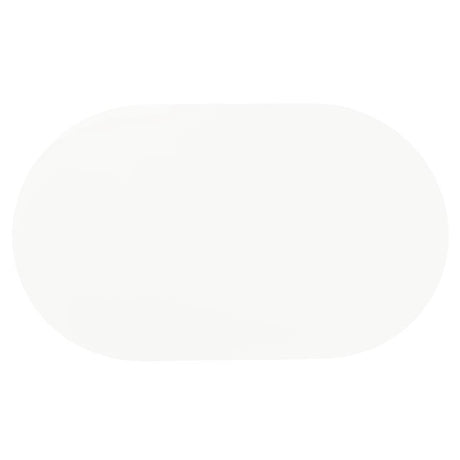Retro - Oval Wood Top Dining Table - White And Chrome