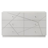 Esther - Dresser - White / Silver