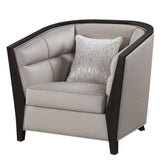 Zemocryss - Chair With Pillow - Beige Fabric