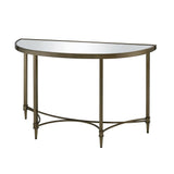 Aditya - Console Table With Mirror - Mirrored & Antique Brass