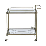 Aditya - Serving Cart - Mirrored & Antique Brass