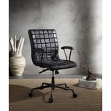 Barack - Office Chair - Vintage Black Top Grain Leather & Aluminum