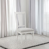 Katia - Side Chair (Set of 2) - Light Gray Linen & Weathered White