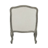 Tania - Chair With Pillow - Cream Linen & Gray