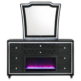 Lorient - 8-Drawer LED Bedroom Flame Box Dresser
