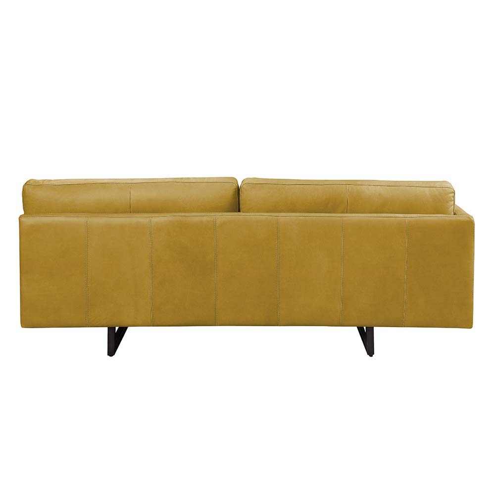 Radia - Sofa With Pillow - Turmeric Top Grain Leather