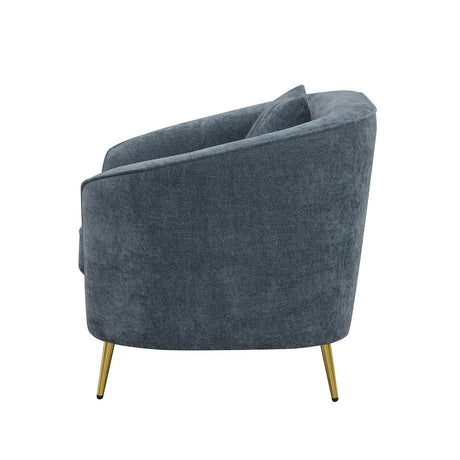 Nakendra - Sofa With 2 Pillows - Cobalt Blue Chenille