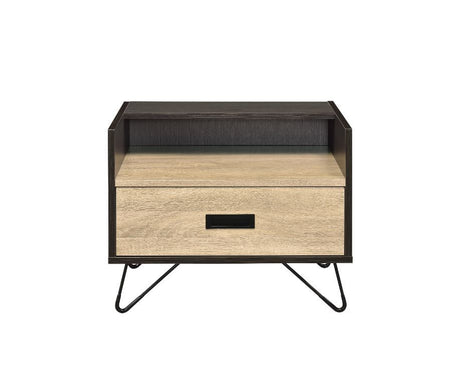 Melkree - Accent Table - Oak & Black