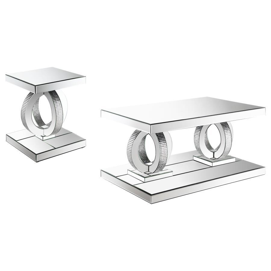 Breena - Mirrored Coffee Table Set