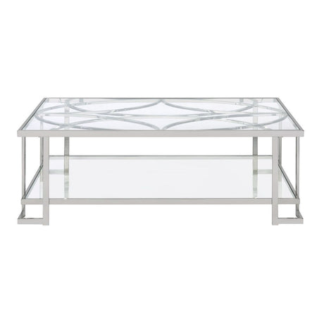 Kalan - Coffee Table - Glass & Silver