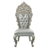 Sandoval - Side Chair (Set of 2) - Beige Synthetic Leather & Champagne