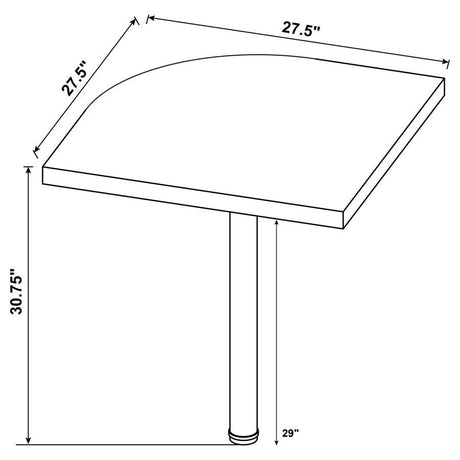 Skylar - Square Corner Table - Cappuccino