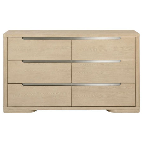 Ladera - 6-Drawer Bedroom Dresser - Light Elm