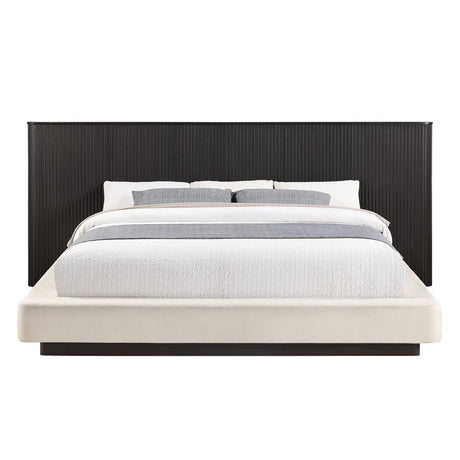 Clayten - Queen Bed - Beige / Espresso