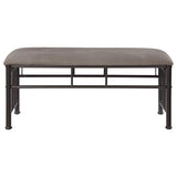 Livingston - Microfiber Upholstered Bench - Brown And Bronze