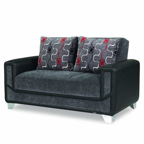 Ottomanson Mondo Modern - Upholstered Convertible Loveseat With Storage