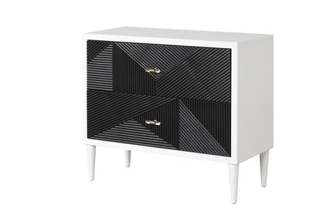 Dubni - Accent Table - White & Black