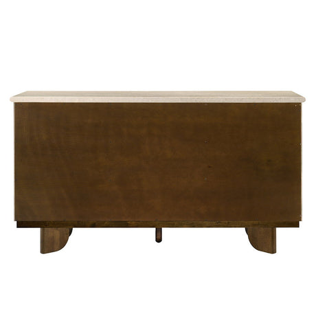 Kasha - Server With Marble Top Top - Vintage Oak
