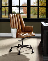 Salvol - Office Chair - Sahara Top Grain Leather & Aluminum